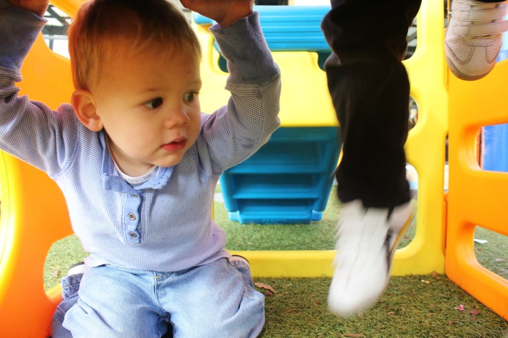 Baby at playgroup 