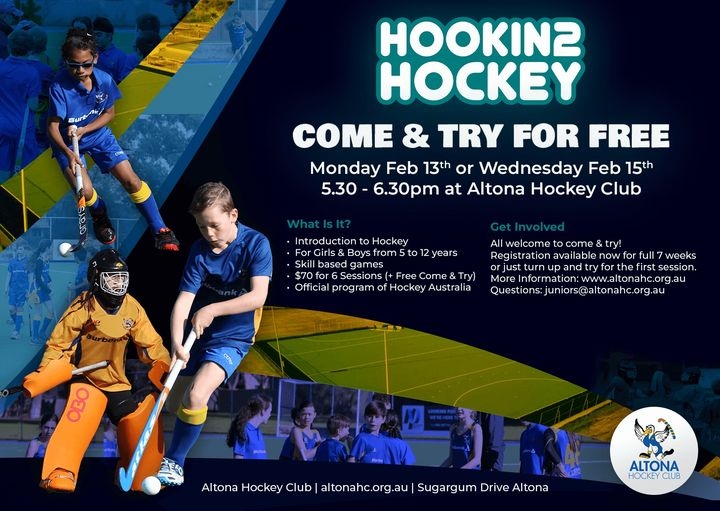 Come and Try Hockey session for 5 to 12 year olds (HookIn2Hockey) Visit ...