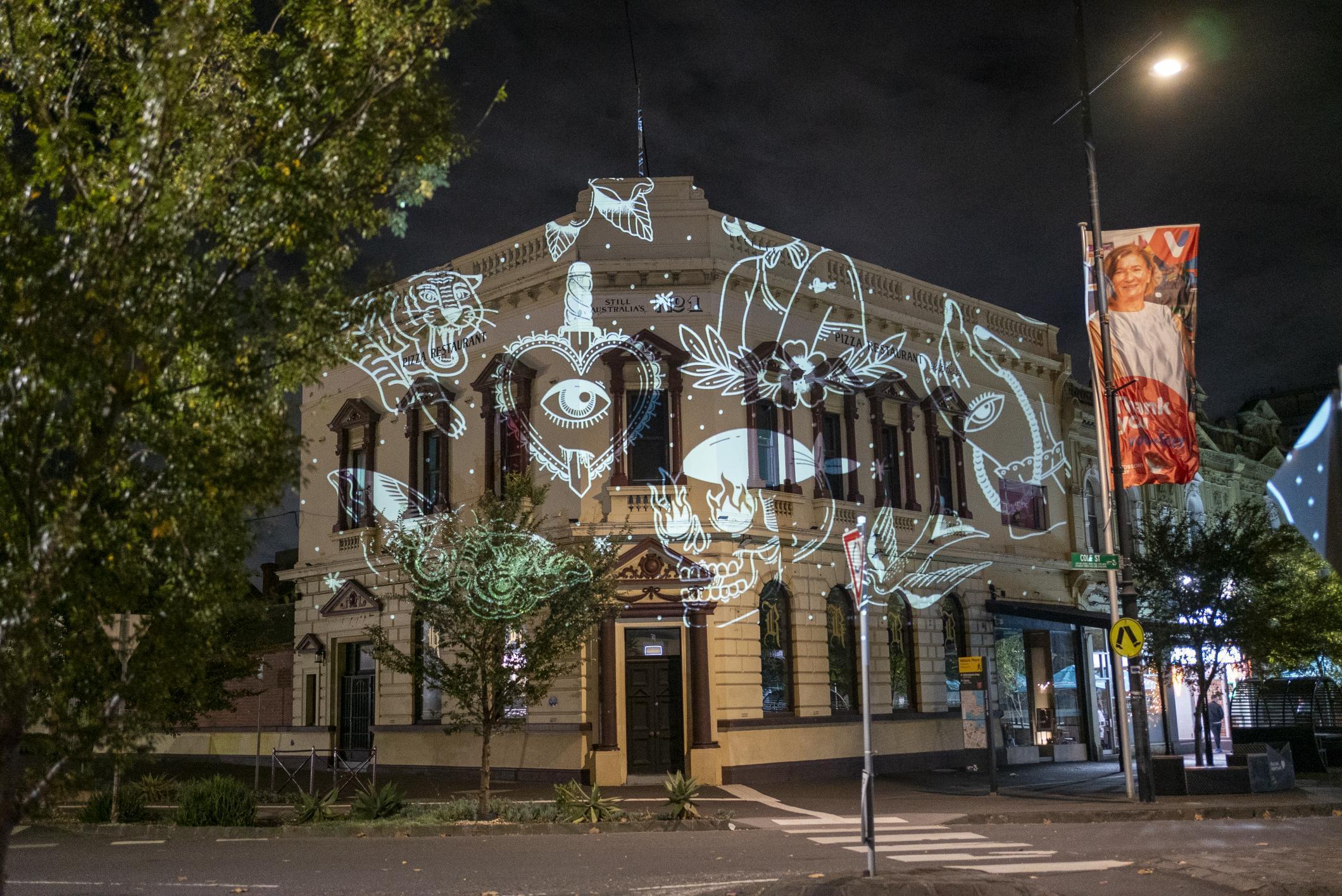 Winter in Williamstown Light Projection